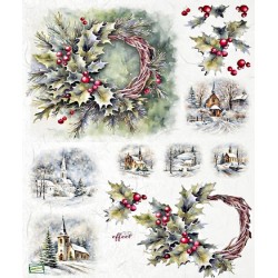 1 papier de riz Noêl-R2446