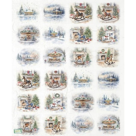 1 papier de riz Noêl-R2450