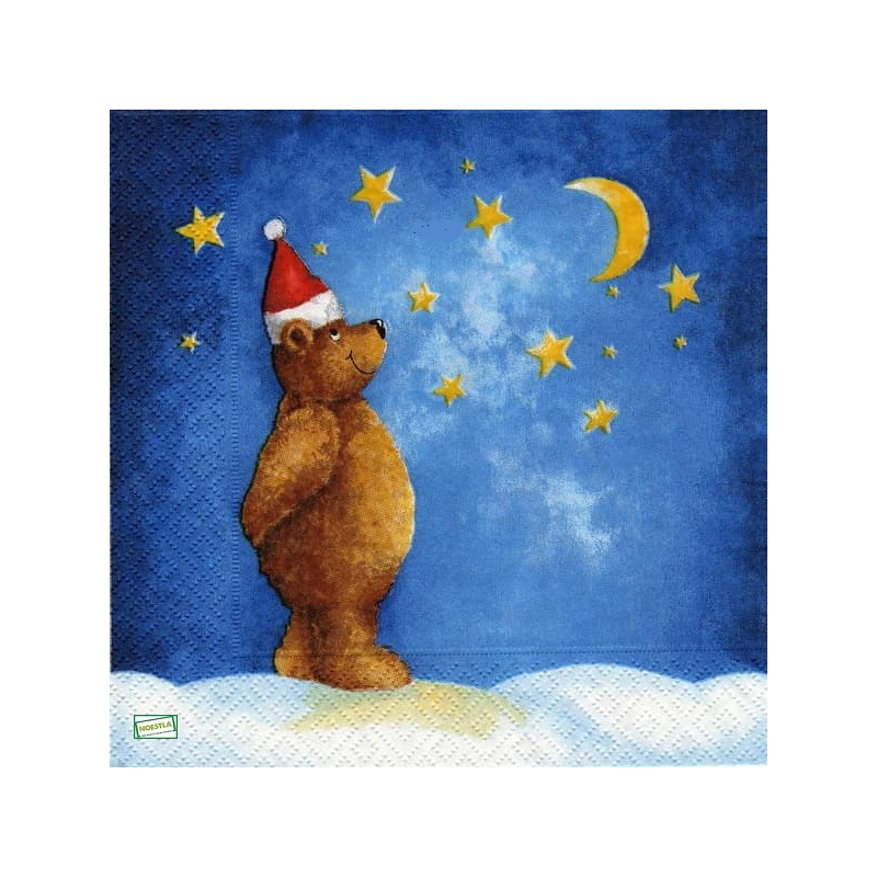 1serviette Ourson de Noêl-31