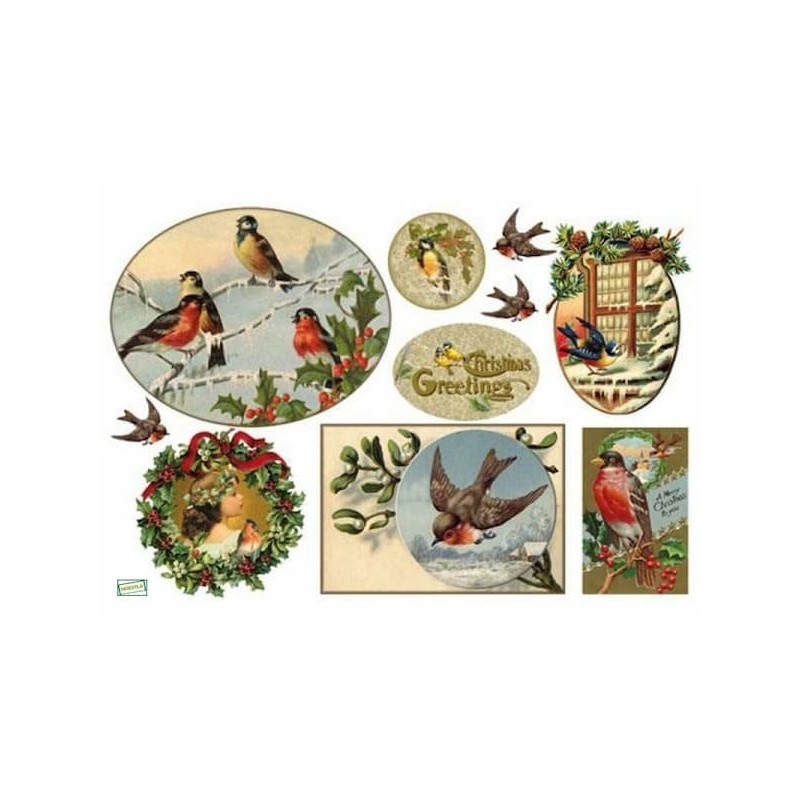 1 papier de riz Noêl-STA9