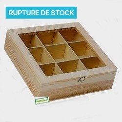 Boite bois casiers- serviettage