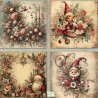 12 papiers découpage Noêl -D19