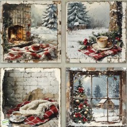 12 papiers découpage Noêl -D20