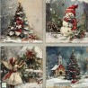 12 papiers découpage Noêl -D20