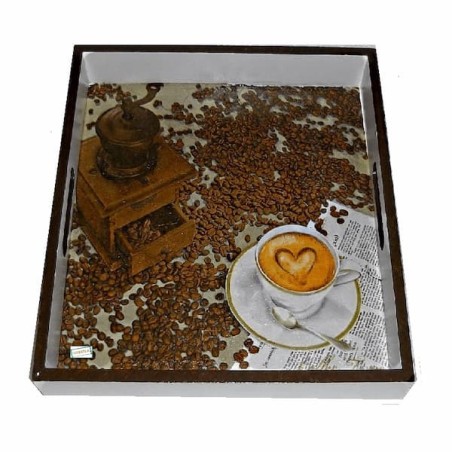 GRAND plateau bois Café serviettage