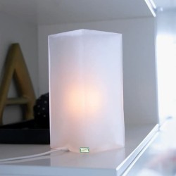 Lampe verre Chats serviettage