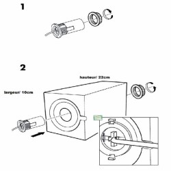 Lampe verre Chats serviettage