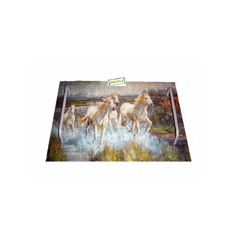 Plateau Ardoise Chevaux serviettage