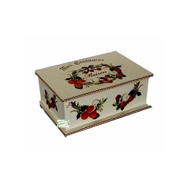 Boite bois Fruits serviettage