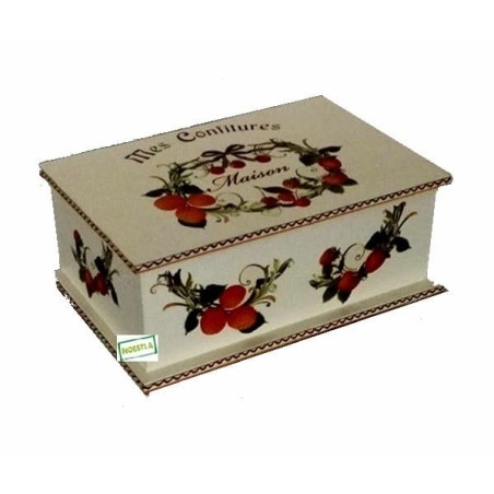 Boite bois Fruits serviettage