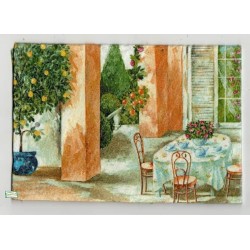 plaque déco ardoise Nature serviettage