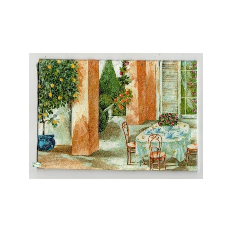 plaque déco ardoise Nature serviettage