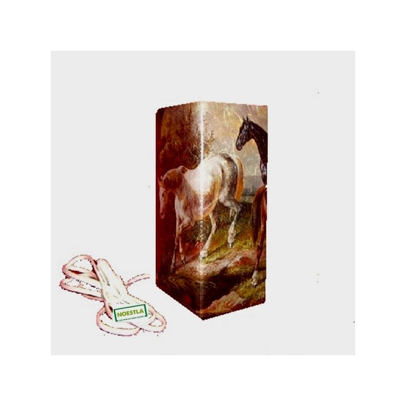 Lampe verre Chevaux serviettage