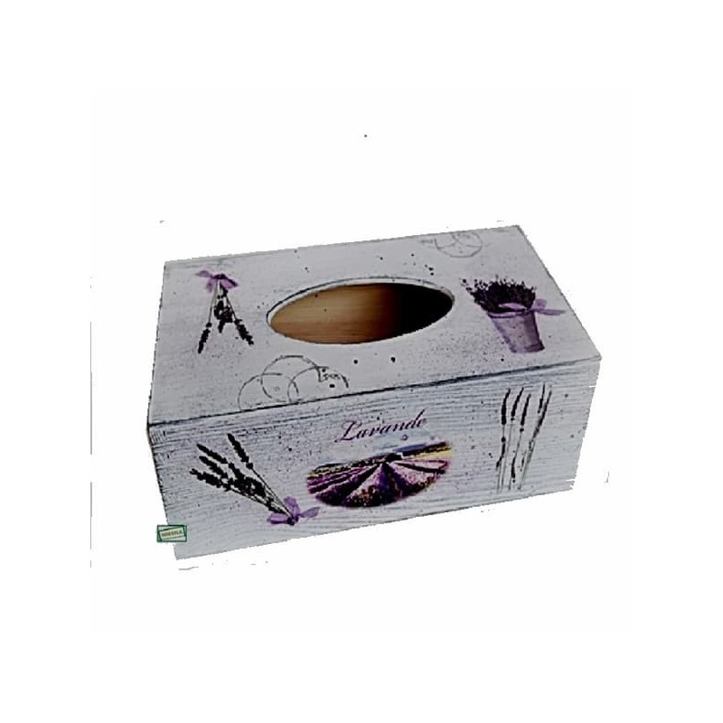 Boite mouchoirs Lavande serviettage