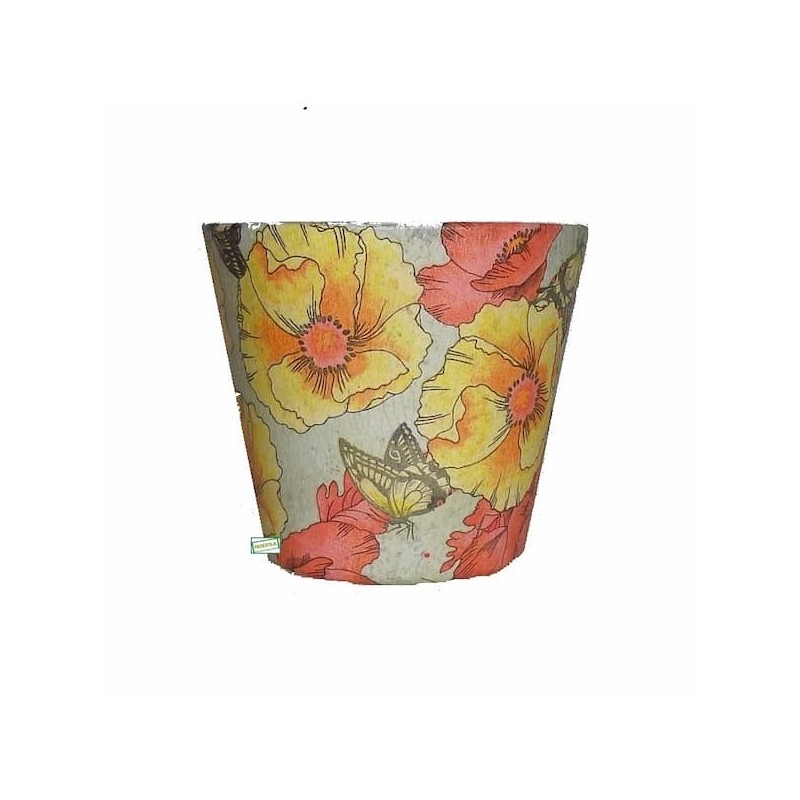 vase pot verre Coquelicots serviettage
