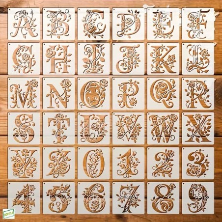 36 Pochoirs Alphabet Loisirs créatifs-1