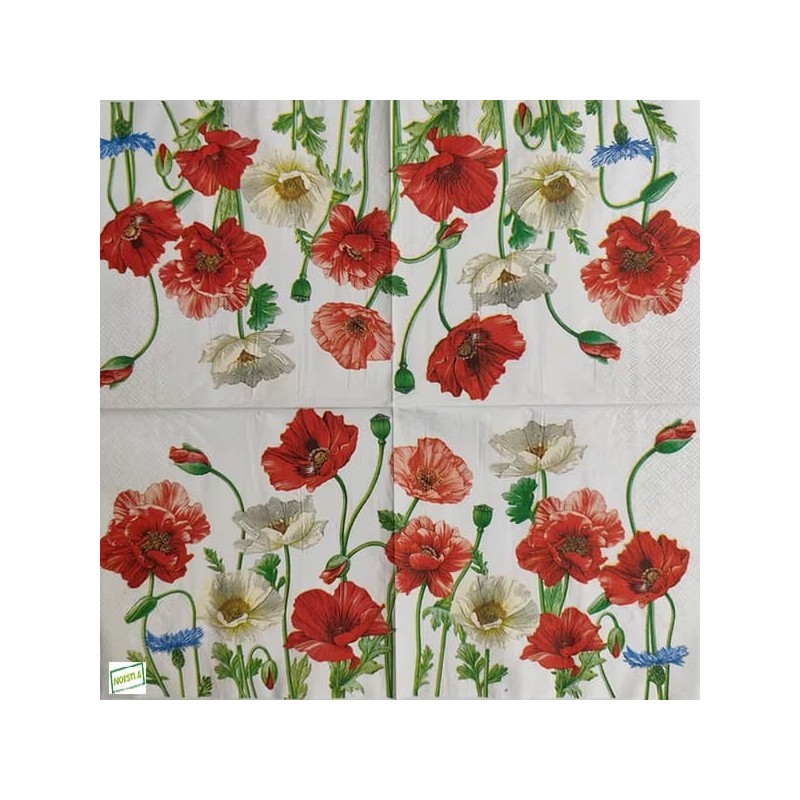 1 serviette Coquelicots -74