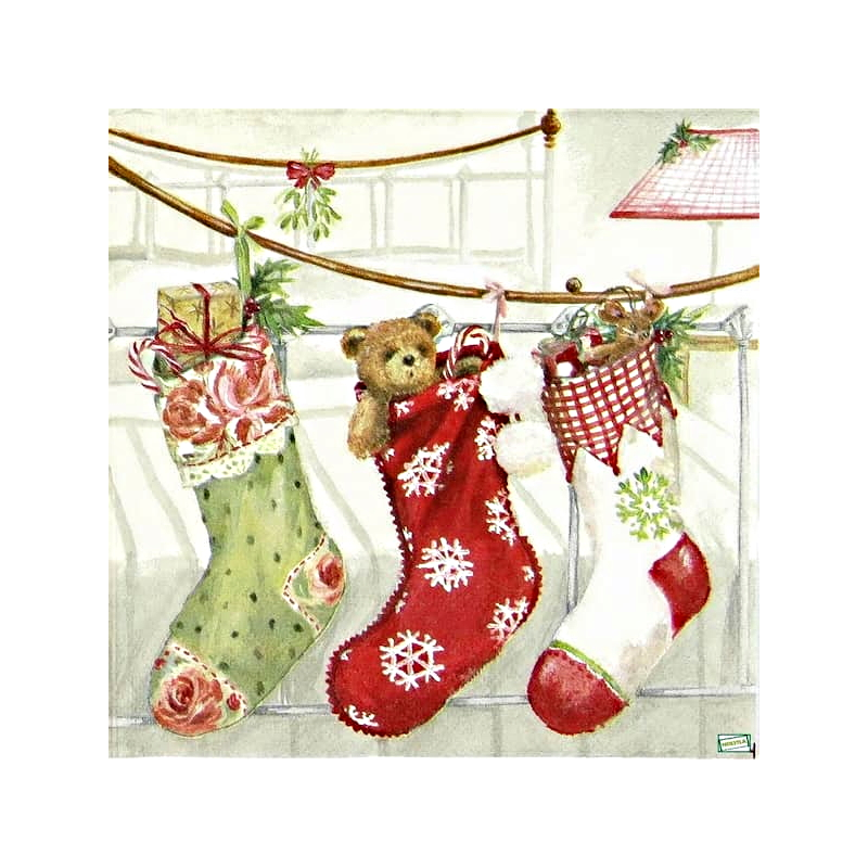 1serviette Ourson de Noêl-45