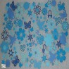 500Pièces Papier+Perles Bleu-5
