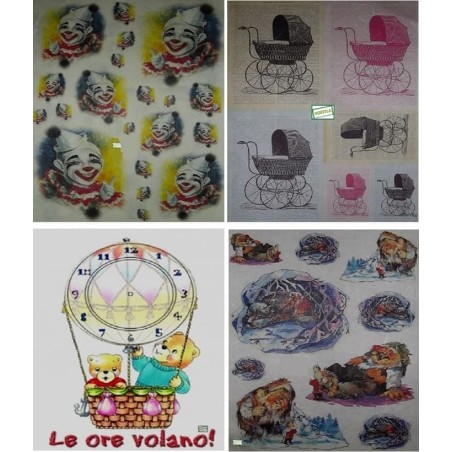 4GRANDS papiers riz Enfants-X2