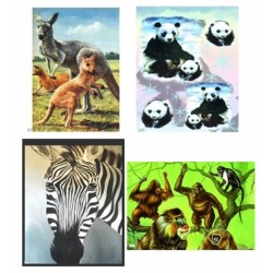 4GRANDS papiers riz Animaux-X1