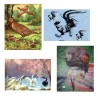 4GRANDS papiers riz Oiseaux -X8