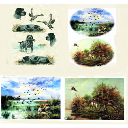 4GRANDS papier riz Chiens-ZP61G