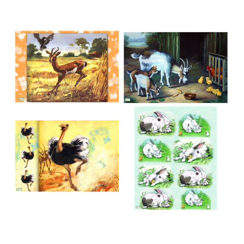 4GRANDS papier Animaux-ZAN277G