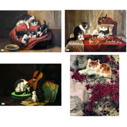 4GRANDS papiers riz Chats-ZAN62G