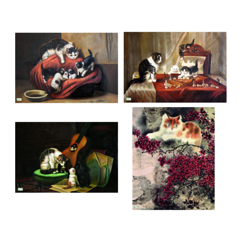 4GRANDS papiers riz Chats-ZAN62G