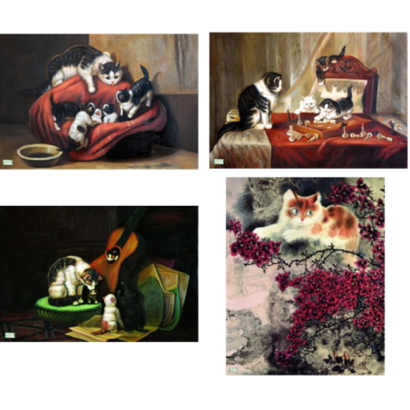 4GRANDS papiers riz Chats-ZAN62G