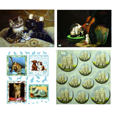 8GRANDS papiers riz Chats -ZZZ25