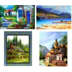 4GRANDS papiers riz Paysages-X29