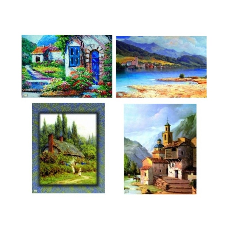 4GRANDS papiers riz Paysages-X29