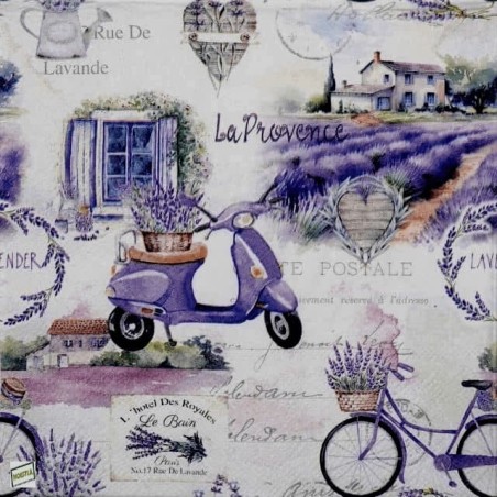 1 serviette papier Lavande -75