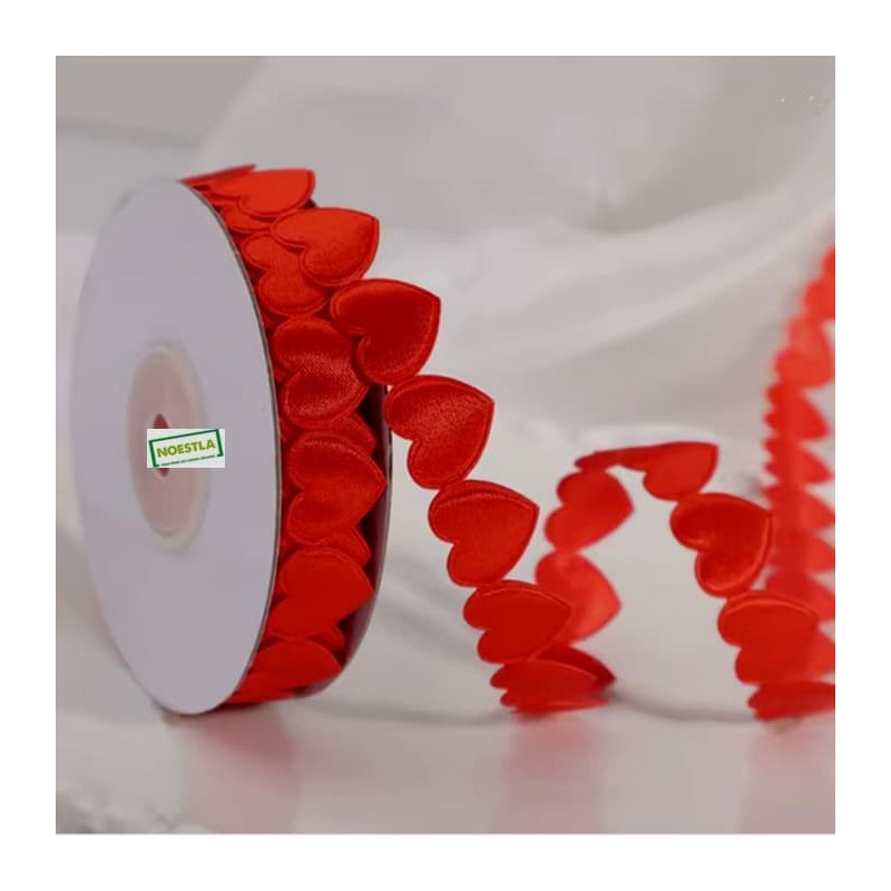 2 mètres de rubans Coeurs