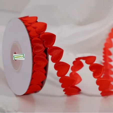 2 mètres de rubans Coeurs