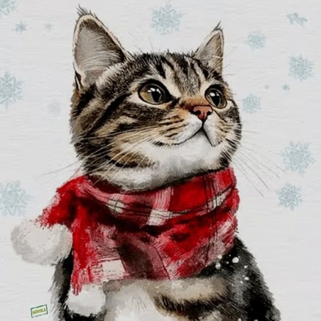 1serviette papier Chat-97