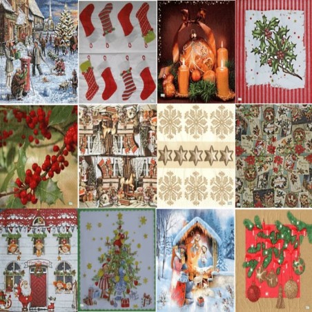 12 serviettes Noêl -L61