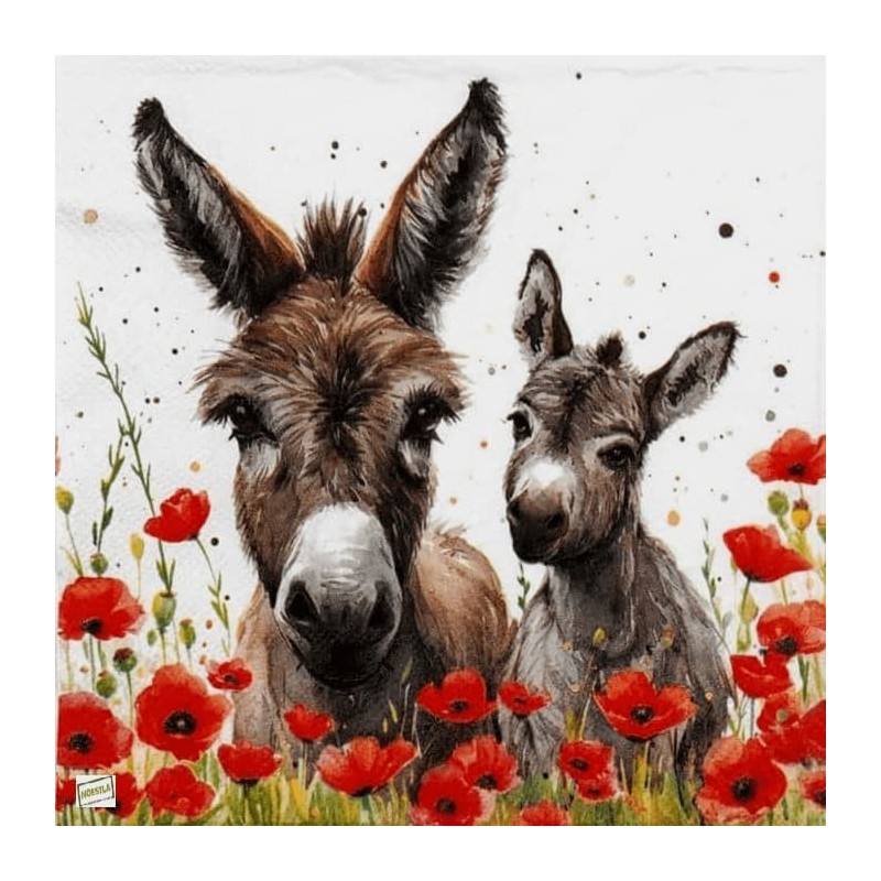 1serviette papier Les ânes-1