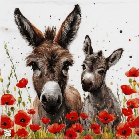 1serviette papier Les ânes-1