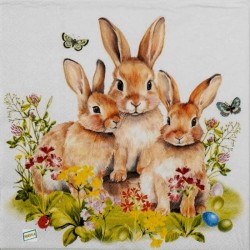 1serviette papier Lapins-111