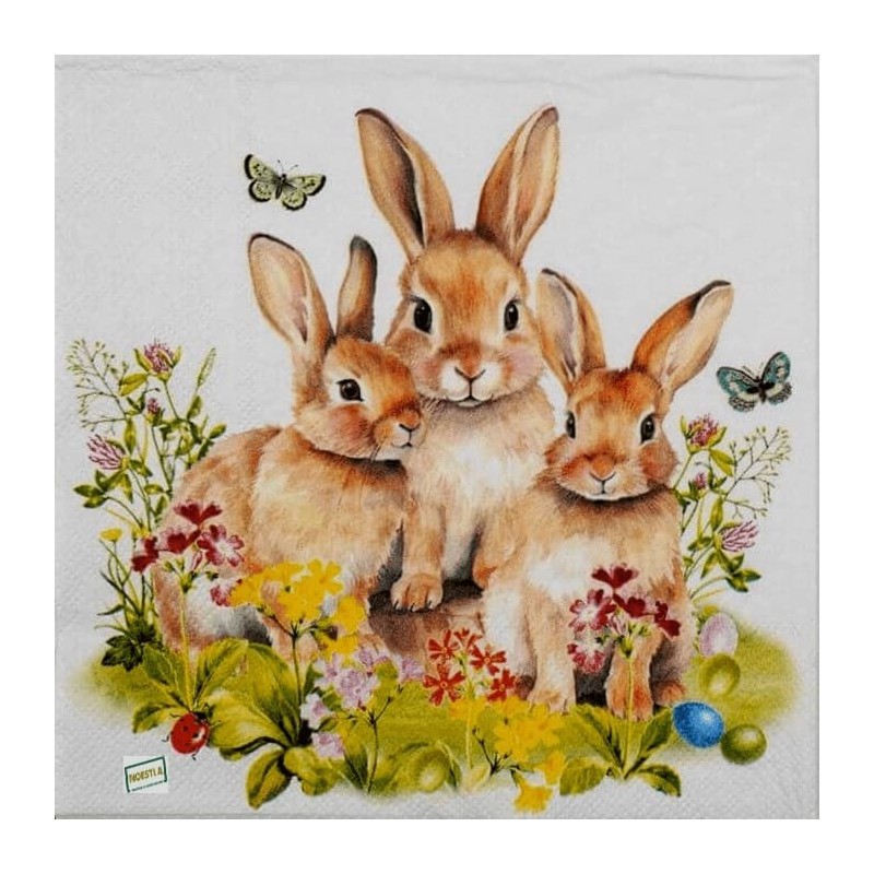 1serviette papier Lapins-111