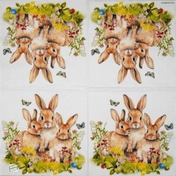 1serviette papier Lapins-111
