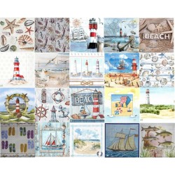 20serviettes papier Mer-B1