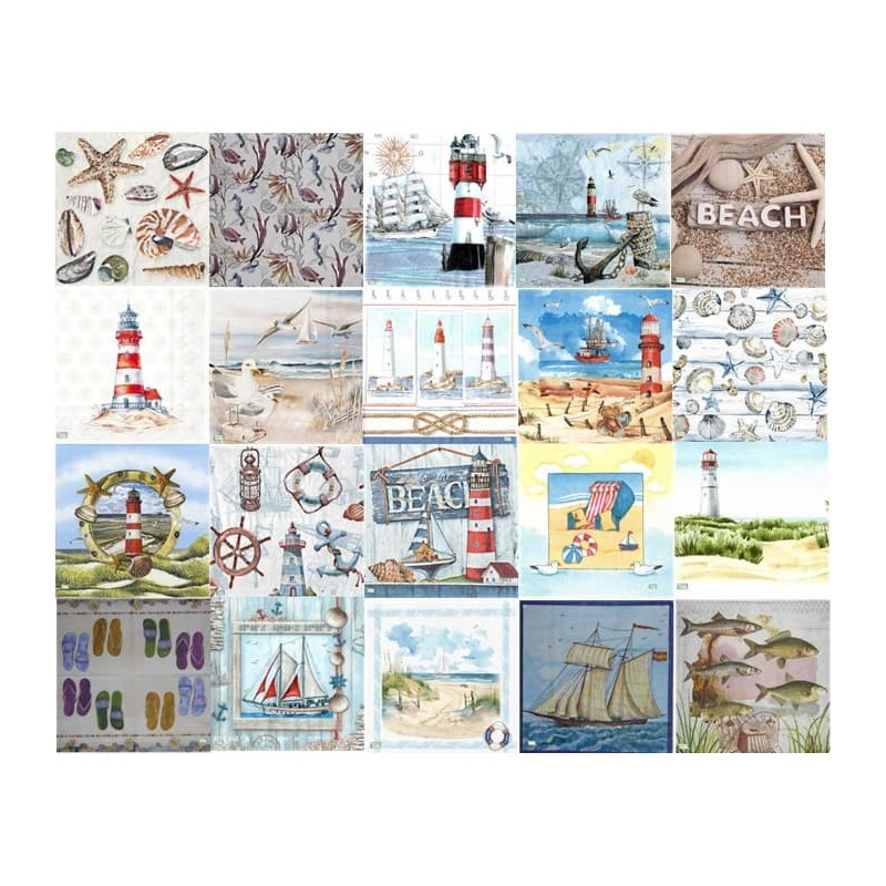 20serviettes papier Mer-B1