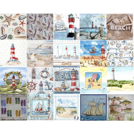 20serviettes papier Mer-B1