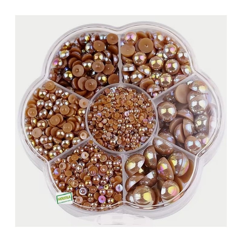 5000 demi perles marron