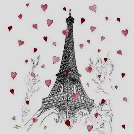 1serviette papier Paris -18