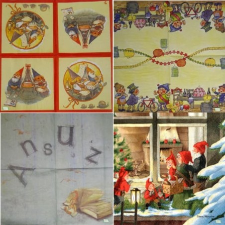 4 serviettes papier Lutins- 2